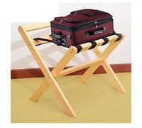 XUELOMZ Portavaligie in Legno, portavaligie Pieghevole con Schienale, Non Richiede Montaggio, portavaligie per Camera da Letto, Hotel, Rosso, 60 cm di Lunghezza x 48 cm di Larghe