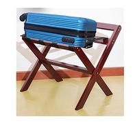 XUELOMZ Portavaligie in Legno, portavaligie Pieghevole con Schienale, Non Richiede Montaggio, portavaligie per Camera da Letto, Hotel, Rosso, 60 cm di Lunghezza x 48 cm di Larghe