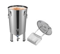XUEMANSHOP 32L - Dispositivo per birra con spirale di raffreddamento, indicatore di temperatura e tubo di fermentazione, temperatura di fermentazione 17-22℃, fermentatore per birra, vino, latte,