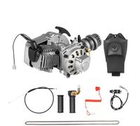 XUEMANSHOP Pullstart Engine Motor Kit 49cc 2 Tempi Motore con Catena 25H 136L Serbatoio Carburante per Mini Dirt Bike, Pocket ATV, Scooter