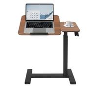 XUEMANSHOP Tavolo per computer, tavolino con ruote, altezza regolabile 66 - 104 cm, angolo di inclinazione 0 - 60°, scrivania mobile, tavolo per la cura del soggiorno, degli uffici domestici (colore