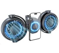 xuenair Ventilatore per auto ricaricabile da 4000 mAh per sedile posteriore per bambini con supporto magnetico integrato per auto SUV RV Pickup, 360 ruotabile regolabile ventilatore per seggiolino