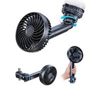 xuenair Ventilatore ricaricabile da 5000 mAh per poggiatesta auto, piccolo ventilatore portatile a ventosa per auto SUV Pickup Tronco RV, silenzioso potente ventilatore per sedile auto a 3 velocità