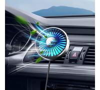 Xuenair Ventilatore USB per auto a 3 velocità con luce colorata e motore brushless