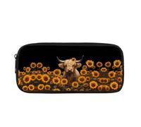 xueneige Astuccio Highland Cow astuccio leggero con scomparti per il materiale scolastico
