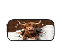 xueneige Astuccio Highland Cow astuccio leggero con scomparti per il materiale scolastico