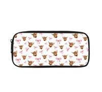 xueneige Astuccio Highland Cow astuccio leggero con scomparti per il materiale scolastico