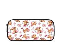 xueneige Astuccio Highland Cow astuccio leggero con scomparti per il materiale scolastico