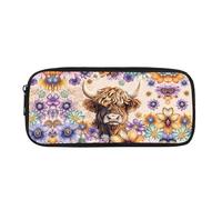xueneige Astuccio Highland Cow astuccio leggero con scomparti per il materiale scolastico