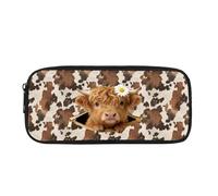 xueneige Astuccio Highland Cow astuccio leggero con scomparti per il materiale scolastico