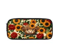 xueneige Astuccio Highland Cow astuccio leggero con scomparti per il materiale scolastico