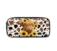 xueneige Astuccio Highland Cow astuccio leggero con scomparti per il materiale scolastico