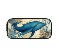 xueneige Astuccio Vita marina per bambini e bambine astuccio leggero Mondo oceanico con scomparti per il materiale scolastico