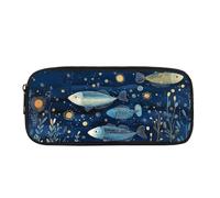 xueneige Astuccio Vita marina per bambini e bambine astuccio leggero Mondo oceanico con scomparti per il materiale scolastico