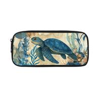 xueneige Astuccio Vita marina per bambini e bambine astuccio leggero Mondo oceanico con scomparti per il materiale scolastico