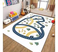 xueneige Tappeto con mappa di gioco per bambini, Ideale per giochi educativi sul traffico stradale e la vita cittadina, Tappeto interattivo con strade e automobili