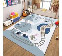 xueneige Tappeto con mappa di gioco per bambini, Ideale per giochi educativi sul traffico stradale e la vita cittadina, Tappeto interattivo con strade e automobili