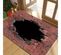 xueneige Tappeto Illusione Ottica 50 x 80cm Velluto Di Cristallo Zerbino Ingresso Interno Effetto 3D Cool Eleva Il Charme Dell'ingresso Combina Confort Morbido E Visuals Marcanti Per Uso Quotidiano