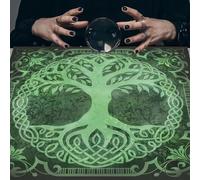 xueneige Tovaglia divinatoria Albero della vita Astrologia Tovaglia con carte dei tarocchi Tovaglie per altari Accessori per giochi divinatori Decorazioni da appendere alla parete