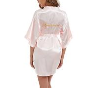 Xuepelit Vestaglia Bride Bianca Sposa da Kimono Donna Raso Accappatoio Abito da Sposa Sexy Pigiama in Seta