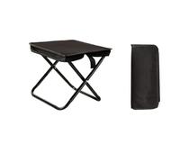 XUEQI Sgabello pieghevole portatile da campeggio, mini sgabello pieghevole e sedile leggero, può essere piegato per viaggi, escursioni, pesca in giardino, cricket, spiaggia, con custodia (nero)