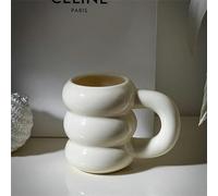 XUEQINER Simpatica tazza in ceramica a ciambella, creativa, grande capacità, tazza da caffè, semplice tazza d'acqua per coppia, colore scuro