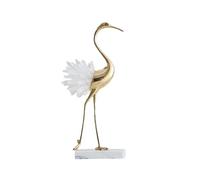 XUEQIZHENG Decorazione della Stanza, Statue di Uccelli - Decorazioni Moderne in Ottone e Cristallo for la casa L'Ufficio(White)