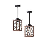 XUEQIZHENG Luci sospese, Confezione da 2 lampade a sospensione stile fattoria, lampadario regolabile for isola cucina, camera letto, sala pranzo