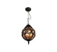 XUEQIZHENG Luci sospese, Lampadario da esterno con struttura a vite retrò for balcone e ristorante(Black,87cm)