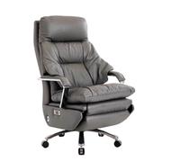 XUEQIZHENG Sedia del computer, Sedia da ufficio reclinabile in vera pelle for uso domestico e dirigenziale