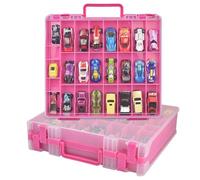 Xuerdon Custodia per auto giocattolo per Matchbox Cars. Holder per bambole a sorpresa LOL con 48 scomparti, colore: rosa (solo scatola)