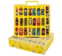 Xuerdon Custodia per auto giocattolo per Matchbox Cars. Holder per bambole a sorpresa LOL con 48 scomparti, colore giallo (solo scatola)