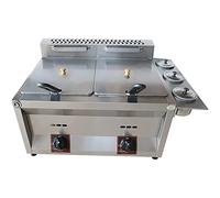 XUETAO Friggitrice Professionale, friggitrice a Gas di Grande capacità 20L/30L, friggitrice a GPL in Acciaio Inossidabile per la casa e Commerciale, Potenza di Fuoco Regolabile, Facile da Pulire