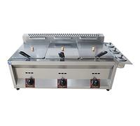 XUETAO Friggitrice Professionale, friggitrice a Gas di Grande capacità 20L/30L, friggitrice a GPL in Acciaio Inossidabile per la casa e Commerciale, Potenza di Fuoco Regolabile, Facile da Pulire