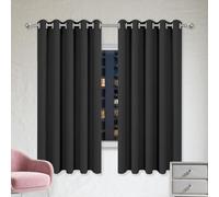 XUEXIAOH Tende Oscuranti per Interni 1 Pezzi 400 x 530 cm con Occhielli/Poliestere Moderne Eleganti Tende Moderne per Soggiorno Interni per Camera da Letto e Soggiorno, Nero