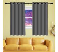XUEXIAOH Tende per Interni 1 Pezzi 157 x 181 cm Opaca Termica Isolante Tende Cucina, Termiche per Salotto Eleganti, Grigio Scuro