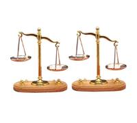 XUEYEGONGJI 2 Pezzi Scala di Equilibrio per Bambini, 2x1.7x0, 8 '' Scala di Giustizia in Miniatura squisita, Equilibrio Vintage per paesaggi in Miniatura