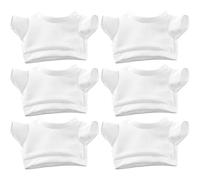 XUEYEGONGJI Abiti per orsi, 6 Pezzi Shirt Orso Carino, Vuoto di Base Build Un Vestiti, Adattamento da 12 Pollici e Peluche di Peluche, costruisci Un
