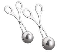 XUEYEGONGJI Maker di polpette da 2 Pezzi, Produttore di polpette di di in Acciaio Inossidabile e Piccolo con Foro di Scarico per Gelato, Patate schiacciate, Sfere di gamberi, ECC.