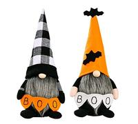 XUEYEGONGJI Ornamenti gnomi senza volto bambola di gnomi di di Halloween con cappello per decorazioni per i regali 2 pezzi, bambola peluche gnomo senza volto