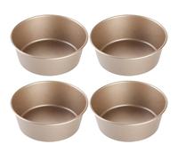 XUEYEGONGJI Ramekins per friggitore ad 4pcs stampo friggibile da 4, 5 '' gallo d'uovo non stick pavattolo da forno muffin statta da forno per panini a muffin fritti, tortiera