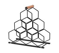 XUFHSEO Portabottiglie da tavolo con design creativo a nido d'ape, for 6 bottiglie, mobiletto banco, espositore for vino bar maniglia