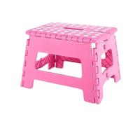 XUFHSEO Sgabello pieghevole for bagno, design antiscivolo, compatto, for camera da letto, cucina, pesca all'aperto(Pink)