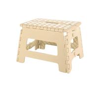 XUFHSEO Sgabello pieghevole for bagno, design antiscivolo, compatto, for camera da letto, cucina, pesca all'aperto(Beige)