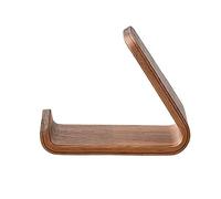 XUFHSEO Supporto for telefono multifunzionale in legno massello, espositore frontale in noce nero, decorazione for scrivania, ufficio e casa(A)