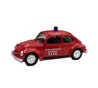 XUFQRAN Esposizione in miniatura Kit Da Collezione Modello Pressofuso Per Auto Della Polizia Volkswagen Beetle 1303 In Scala 1:64 Ornamenti Statici Collezione di veicoli simulati