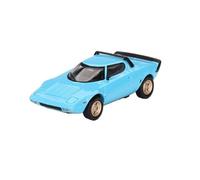 XUFQRAN Esposizione in miniatura Kit Modello Auto In Lega Pressofusa In Scala 1:64 Per Lancia Stratos HF Blu Ornamenti Da Collezione Statici Collezione di veicoli simulati