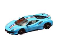XUFQRAN Esposizione in miniatura Kit Modello Da Collezione Pressofuso Per Auto Ferrari Novitec 488 Pista In Scala 1:64 Con Ornamenti Statici Collezione di veicoli simulati