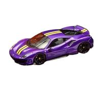 XUFQRAN Esposizione in miniatura Kit Modello Da Collezione Pressofuso Per Auto Ferrari Novitec 488 Pista In Scala 1:64 Con Ornamenti Statici Collezione di veicoli simulati