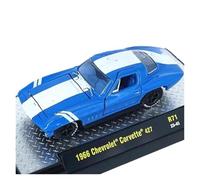 XUFQRAN Esposizione in miniatura Kit Modello Pressofuso In Lega Chevrolet Corvette Del 1966 Scala 1:64 Ornamenti Da Collezione Statici Collezione di veicoli simulati